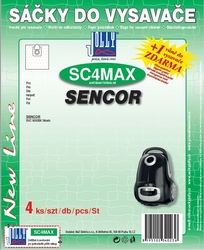 Jolly SC4 MAX Textilní sáčky do vysavačů SENCOR 9000BK NINETO, 4 ks